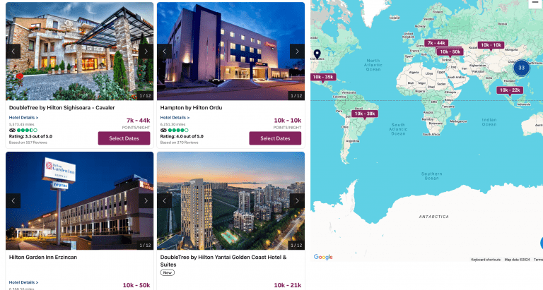 Hotels bis 10.000 Punkten