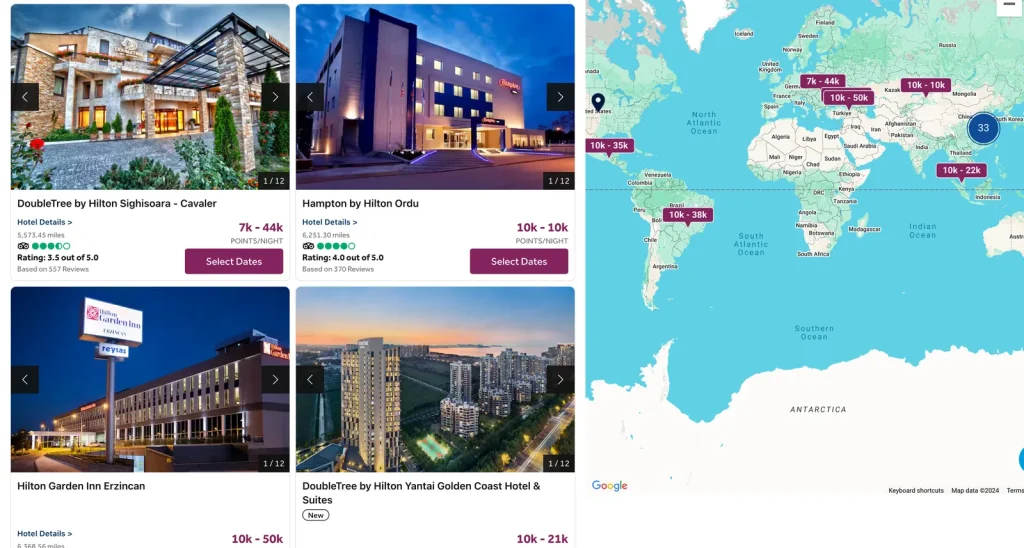Hotels bis 10.000 Punkten