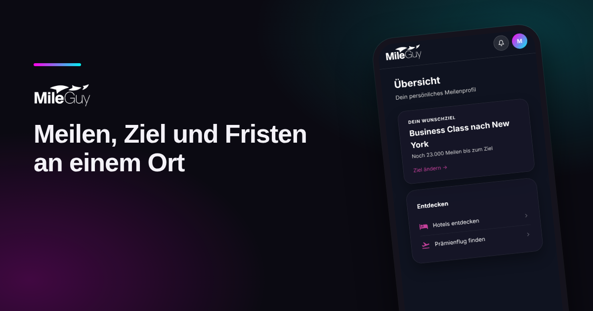 Meilen, Ziel und Fristen an einem Ort