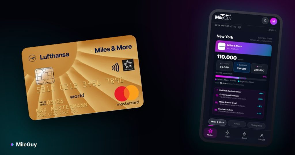 Miles & More Gold Credit Card mit der MileGuy-App